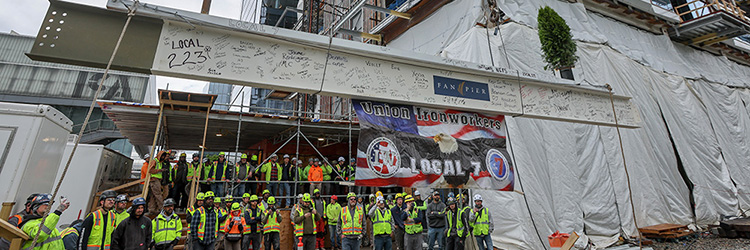 The Fallon Company tops off One Harbor Shore; <br> 122-unit luxury condominium project at Fan Pier